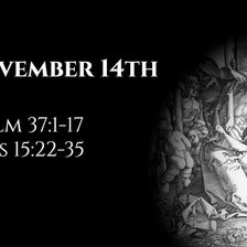November 14th: Psalm 37:1-17 & Acts 15:22-35